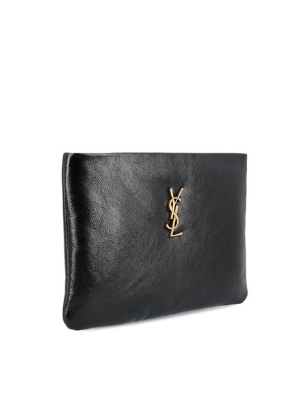 Saint Laurent Logo Plaque Clutch Bag