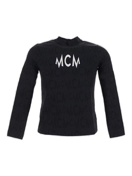 MCM Logo Printed Long Sleeved T-Shirt