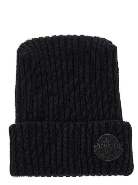 Moncler X Roc Nation By Jay-Z Logo Patch Beanie