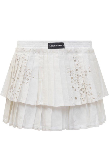 Marine Serre Pleated Tiered Skirt