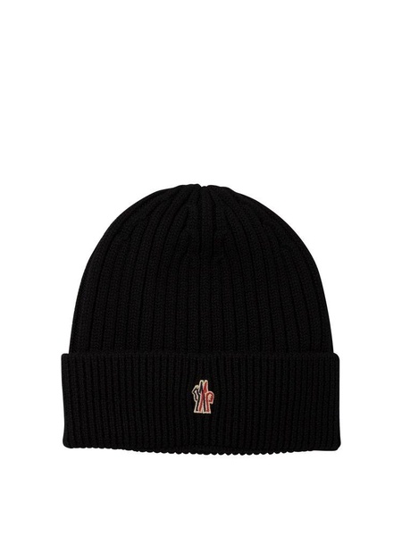 Moncler Grenoble Logo Embroidered Knit Beanie