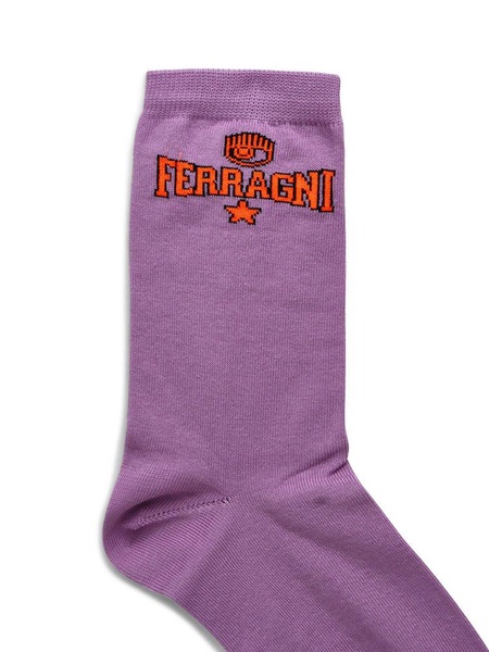 Chiara Ferragni Logo Intarsia-Knit Socks