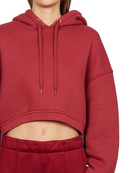 Alexander Wang Long Sleeved Drawstring Cropped Hoodie