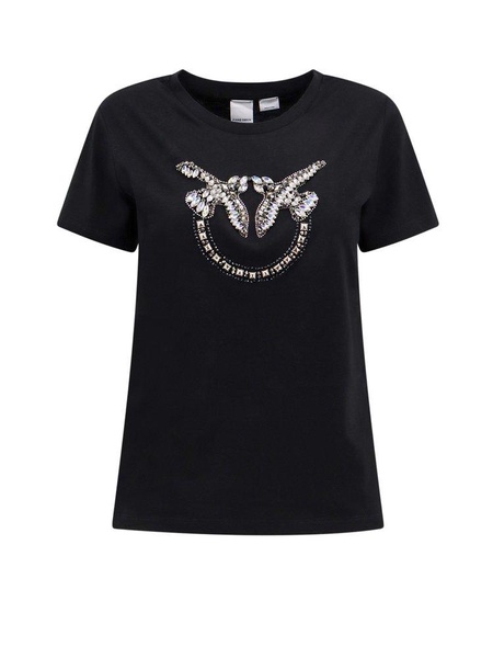 Pinko Logo-Embellished Crewneck T-Shirt