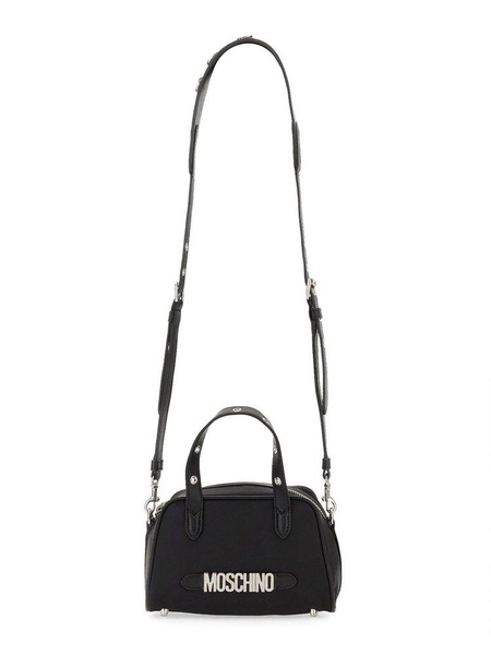 Moschino Logo Lettering Zipped Tote Bag