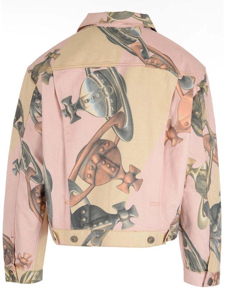 Vivienne Westwood Marlene Orb-Printed Buttoned Denim Jacket