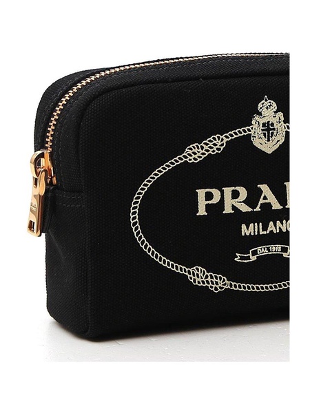 Prada Logo Printed Cosmetic Pouch