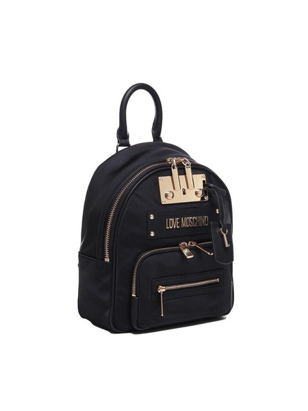 Love Moschino Logo Plaque Backpack