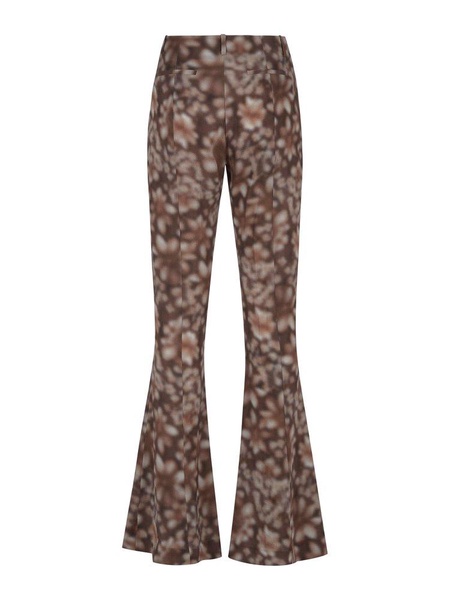 Acne Studios Abstract Printed Flared Hem Trousers