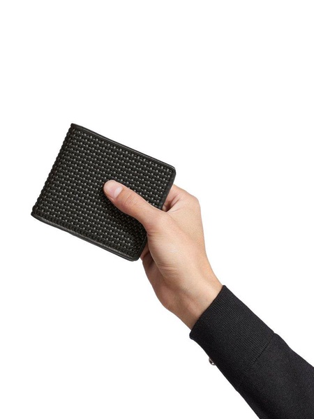 Zegna Logo Lettering Woven Bi-Fold Wallet