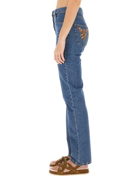 Etro Floral Embroidered Bootcut Jeans