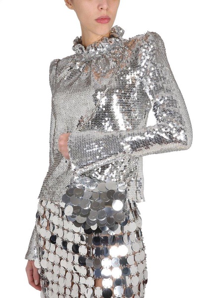 Paco Rabanne Sequined Embellished Long-Sleeved Top