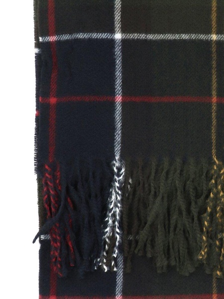 Barbour Checked Fringed Edge Scarf