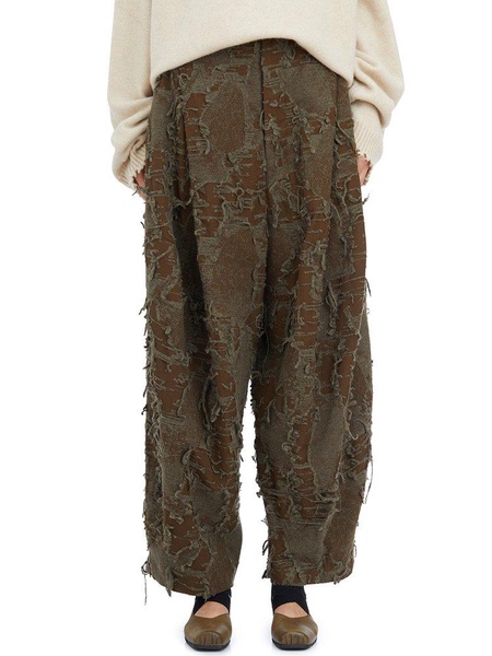 Uma Wang Distressed Wide Leg Pants