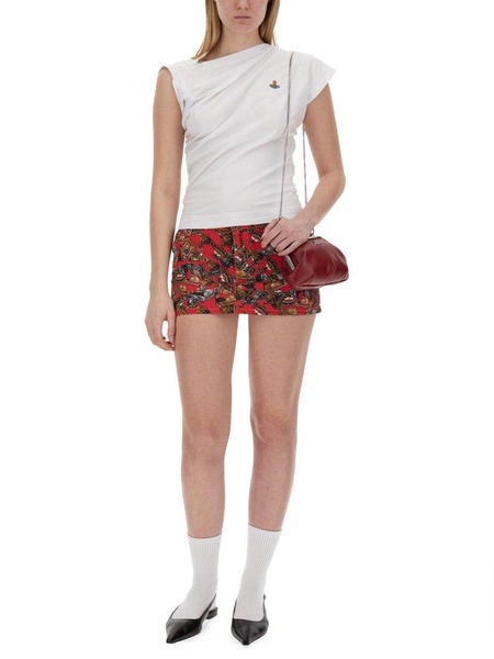 Vivienne Westwood Foam Crazy Orb-Print Mini Skirt