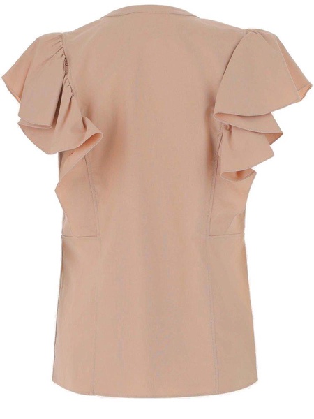 Chloé Wing-Sleeved Ruffled Top