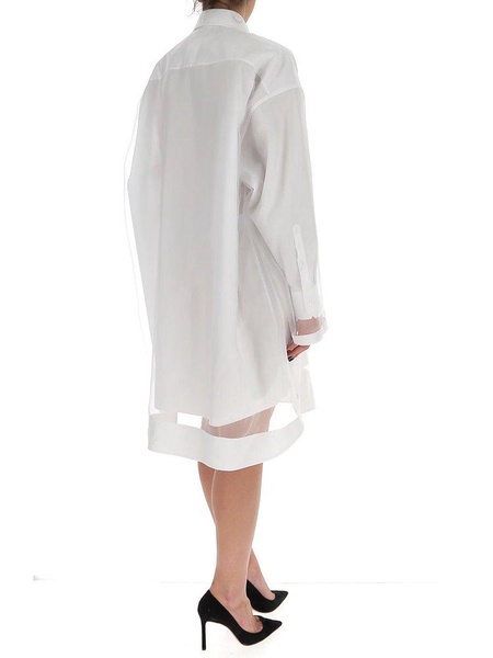 Maison Margiela Sheer Overlay Shirt Dress