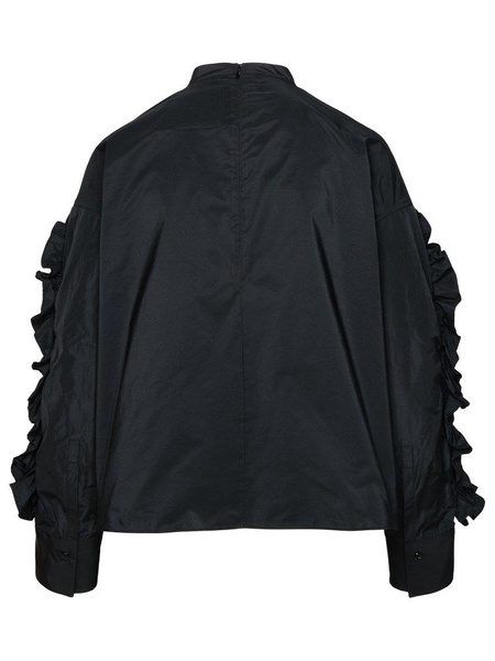 Jil Sander Ruffle Detailed Long-Sleeved Blouse