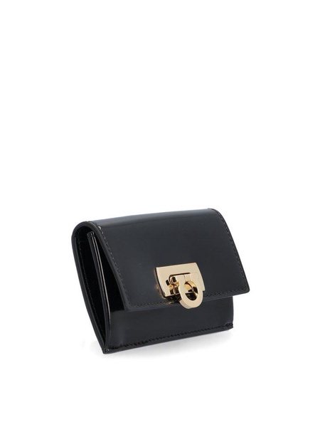 Ferragamo Gancini Clasp Credit Card Holder