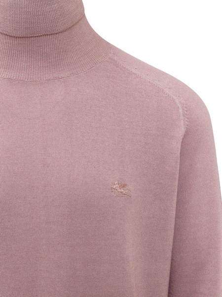 Etro Logo Embroidered Roll-Neck Knitted Jumper