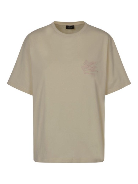 Etro Logo Embroidered Crewneck T-Shirt