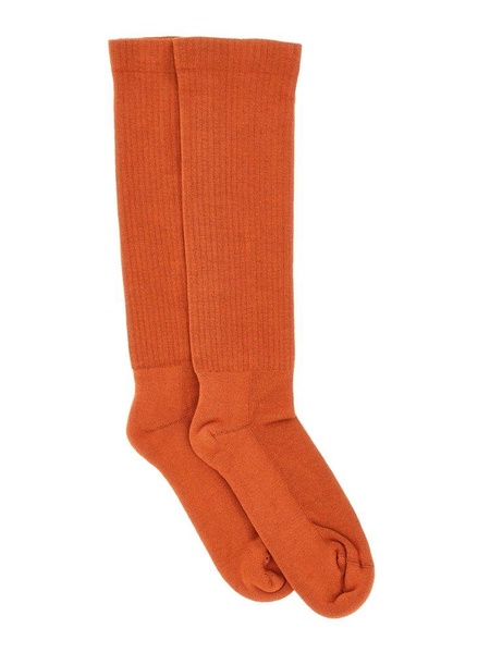 Rick Owens Logo Instarsia-Knitted Socks