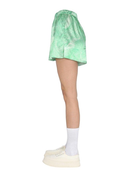 Opening Ceremony Marbled Print Elasticated Shorts