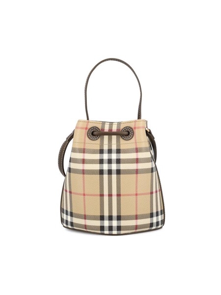 BURBERRY Chic Mini Drawstring Bucket Handbag