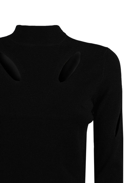 Dion Lee Lock Slit Long Sleeved Cut-Out Knitted Top