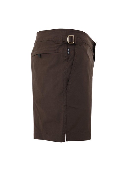 Tom Ford Mid Rise Side Buckle Swim Shorts