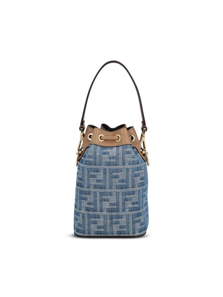 Fendi Mon Tresor FF Denim Mini Bucket Bag