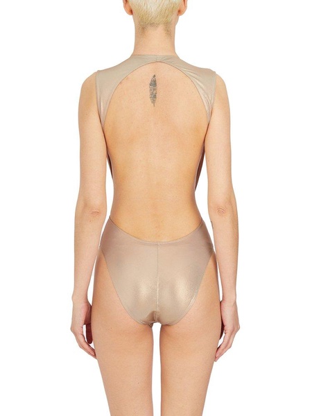 Rick Owens Lilies Open Back Deep V-Neck Bodysuit