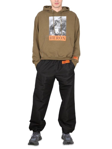 Heron Preston Logo Patch Wide Leg Pants