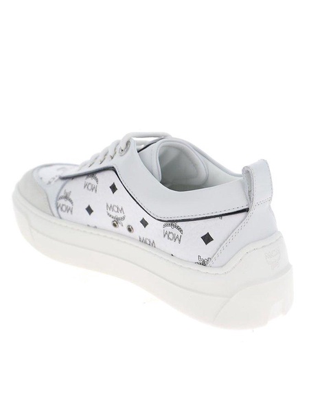 MCM Logo Print Low-Top Sneakers