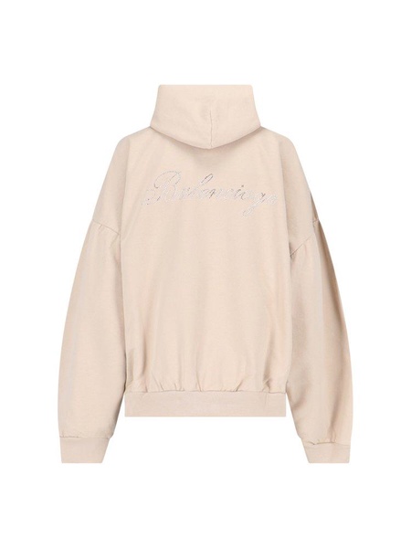 Balenciaga Embellished-Logo Hoodie