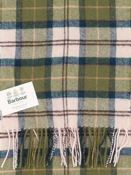 Barbour Tartan Checked Fringed Scarf