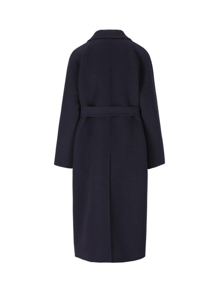 Fendi Double-Breasted Midi Straight Cut Coat