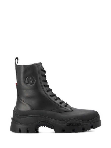 Moncler Logo Debossed Lace-Up Boots