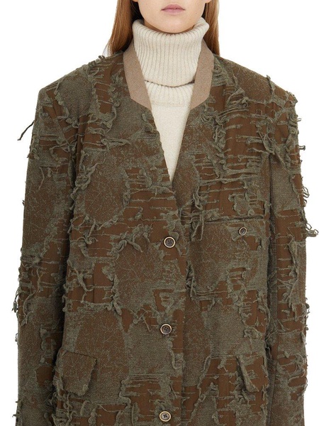 Uma Wang Distressed Single-Breasted Coat