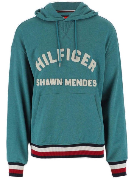 Tommy Hilfiger X Shawn Mendes Logo-Patch Drawstring Hoodie