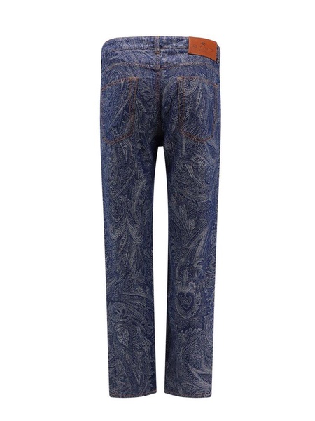 Etro Mid Rise Paisley Jacquard Trousers