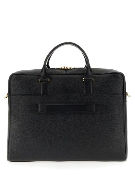 Tom Ford Logo Printed Zipped Briefcase