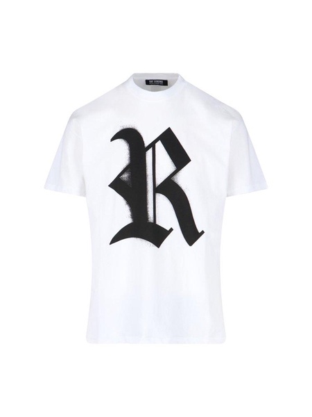 Raf Simons Logo Printed Crewneck T-Shirt