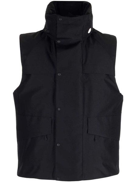 Moncler X HYKE Logo Detailed Zip-Up Padded Gilet