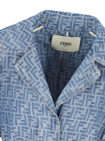 Fendi FF Denim Trench Coat