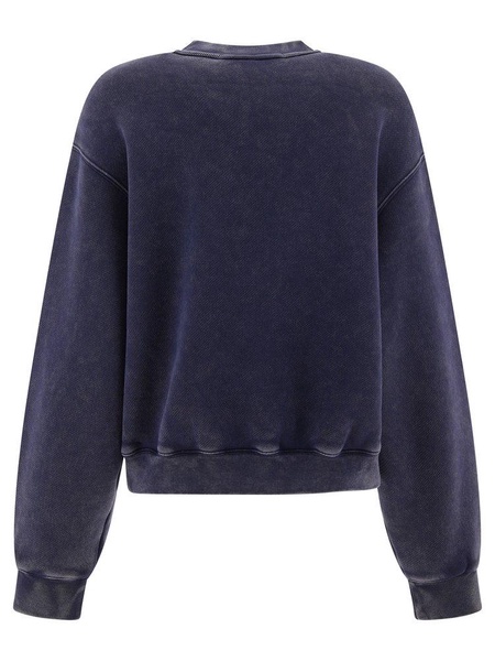 T By Alexander Wang Logo Embossed Crewneck Sweatshirt