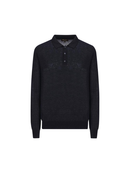 Loro Piana Camino Long-Sleeved Polo Shirt