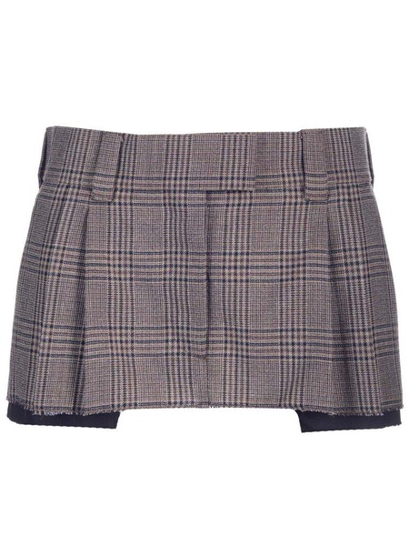 Miu Miu Prince Of Wales Mini Skirt