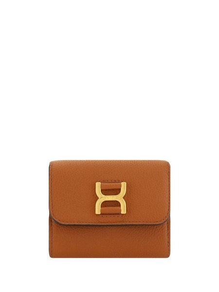 Chloé Logo Engraved Tri-Fold Wallet