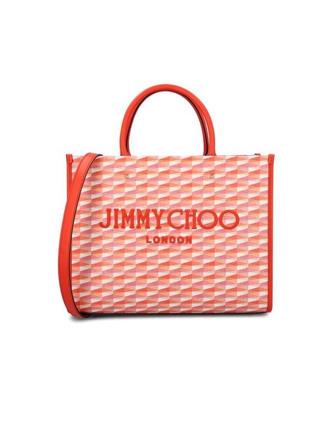 Jimmy Choo Avenue Logo Embroidered Medium Tote Bag